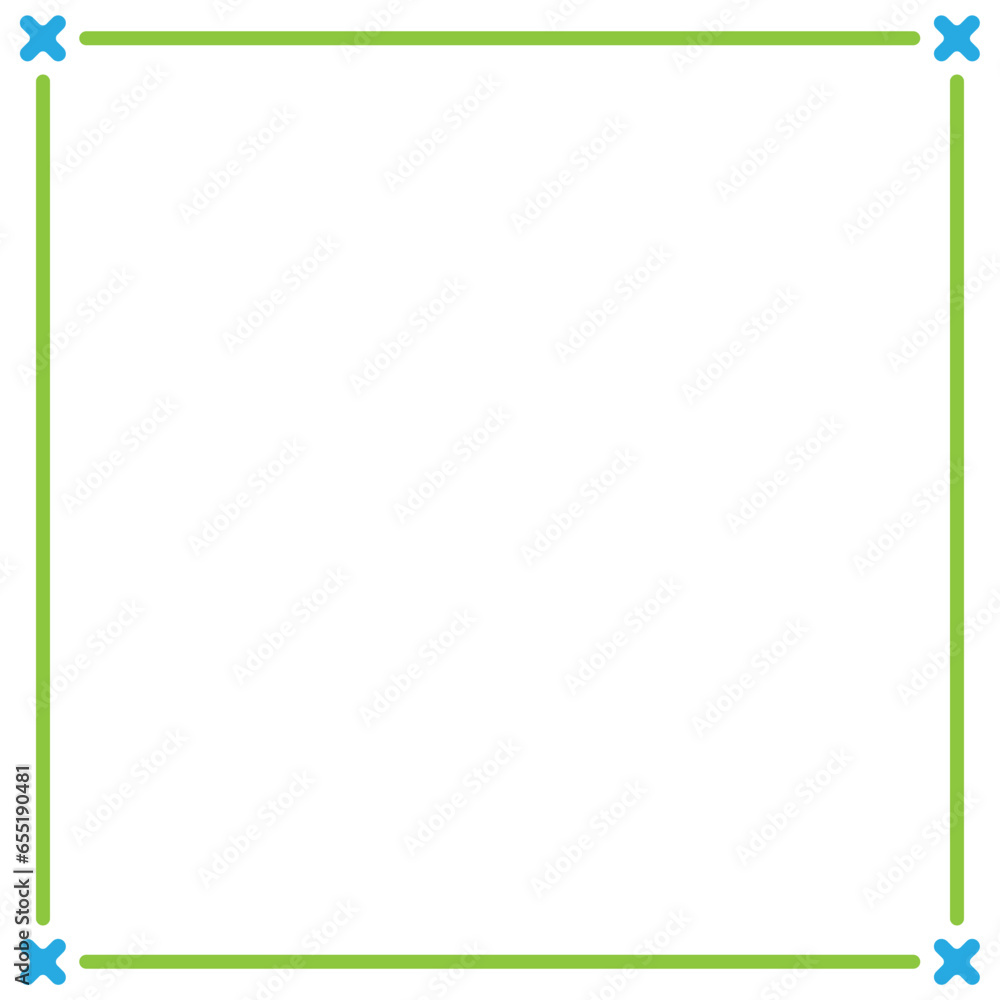 Obraz premium Colourful Simple Geometric Square Frame Textbox
