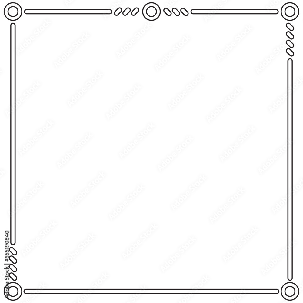 Simple Geometric Outline Square Frame Textbox Simple Geometric Outline Square Frame Textbox