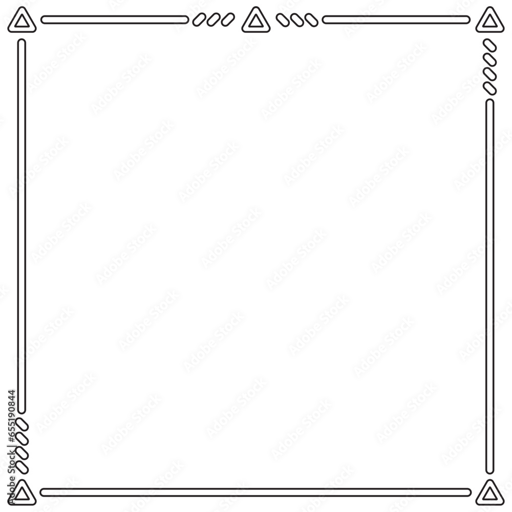 Simple Geometric Outline Square Frame Textbox Simple Geometric Outline Square Frame Textbox