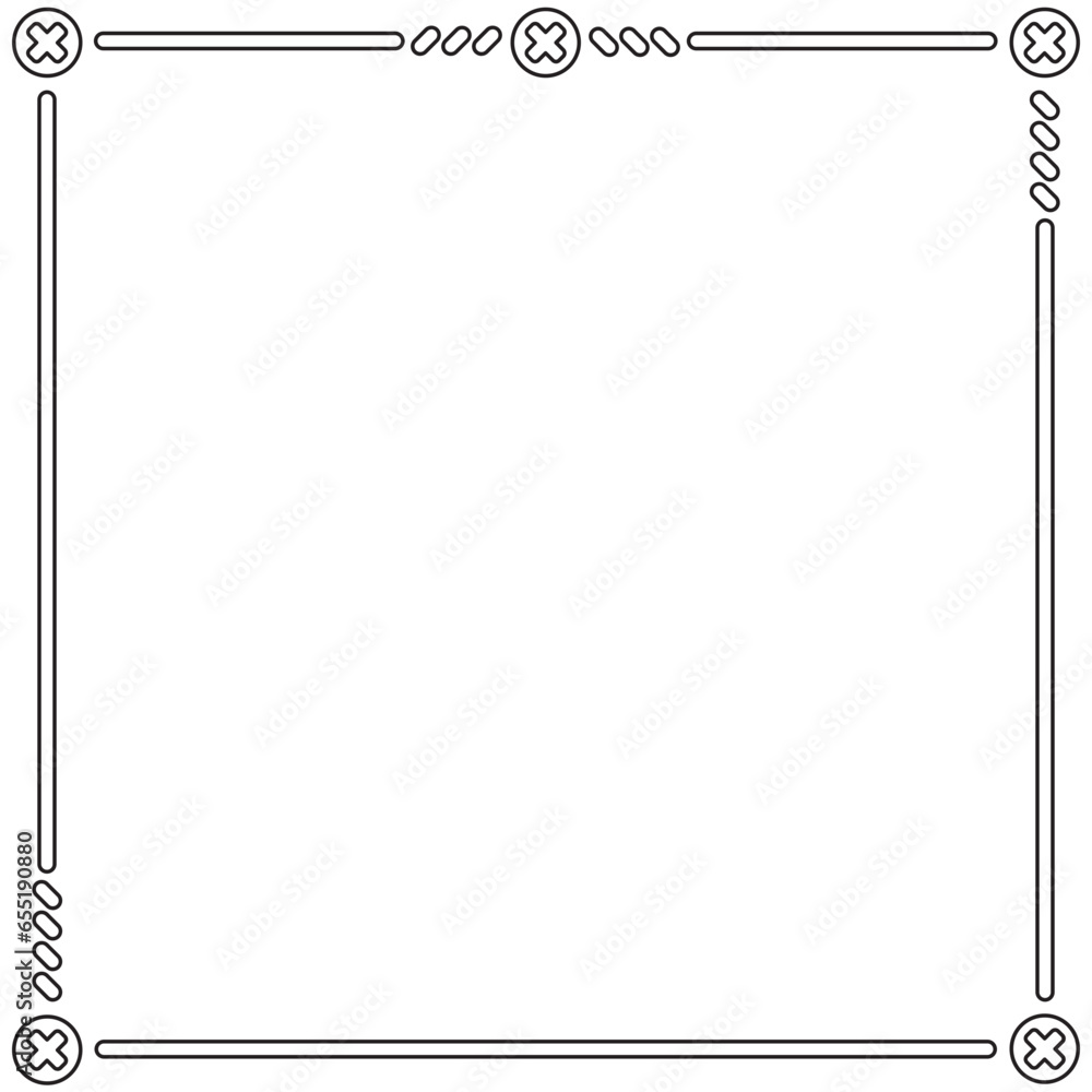 Simple Warning Outline Square Frame Textbox Simple Warning Outline Square Frame Textbox