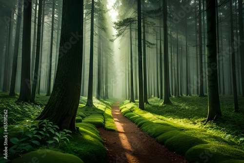 forest in the morning