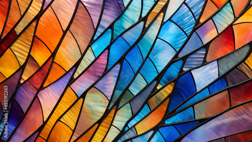 Jewel-like stained glass with gradient patterns