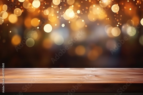 Rustic Wood Table  Blurred Light  Restaurant Bokeh Background  Product Display Template Mockup.   oncept Woodworking  Photography  Restaurant Marketing  Graphic Design