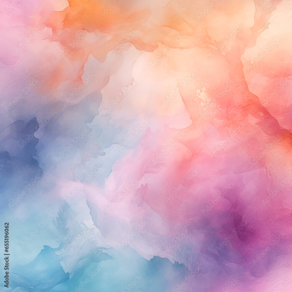 abstract watercolor background with clouds, clouds, nature, Ai generated 