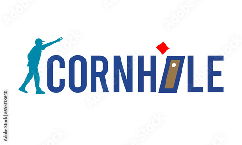 Premium editable vector file of cornhole logo best for your design mockup	