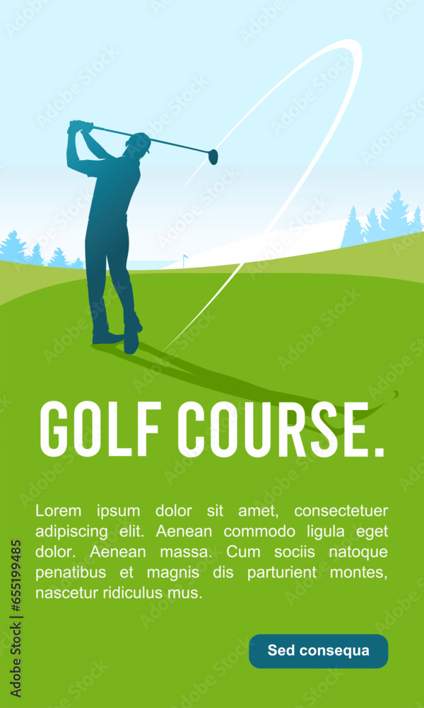 Great modern simple golf background design for any media	