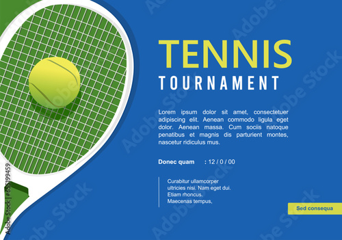 Modern simple tennis background design for any media	