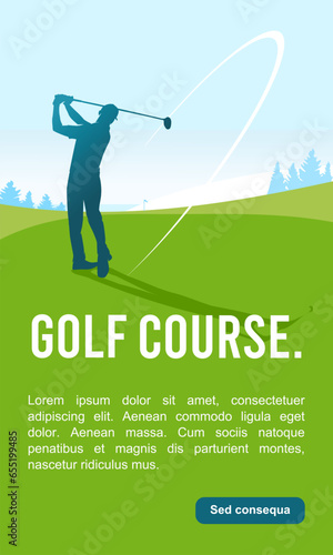 Great modern simple golf background design for any media	