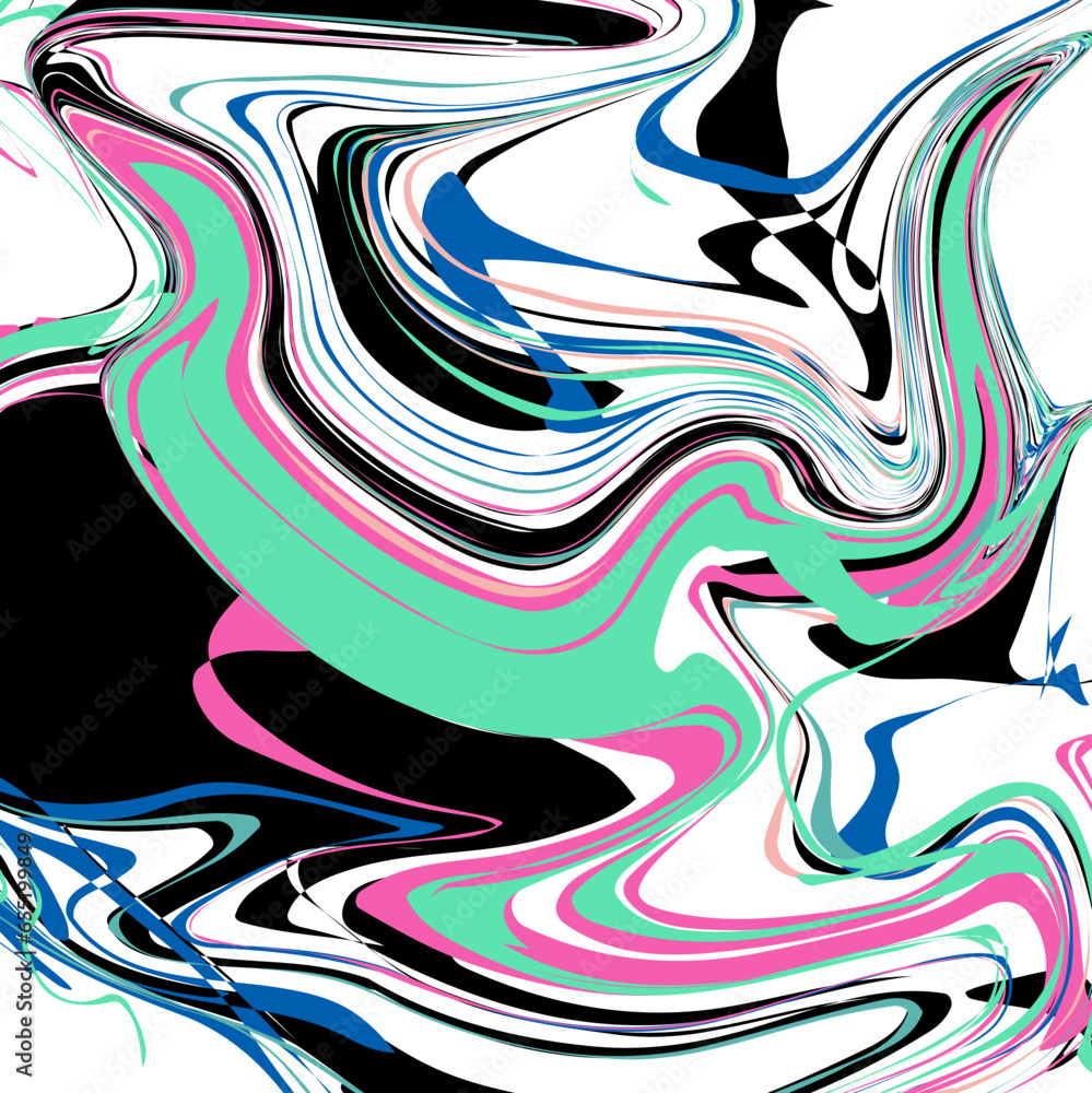 Obraz premium Spilled ink forms a wet colored puddle