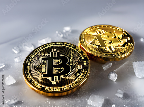 Frozen cryptocurrency frosty ice reveals hightec.