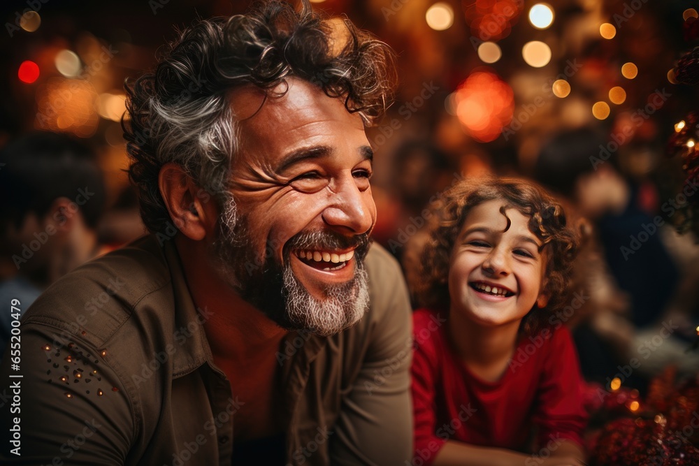 father and young children enjoying family time father and young children enjoying family time