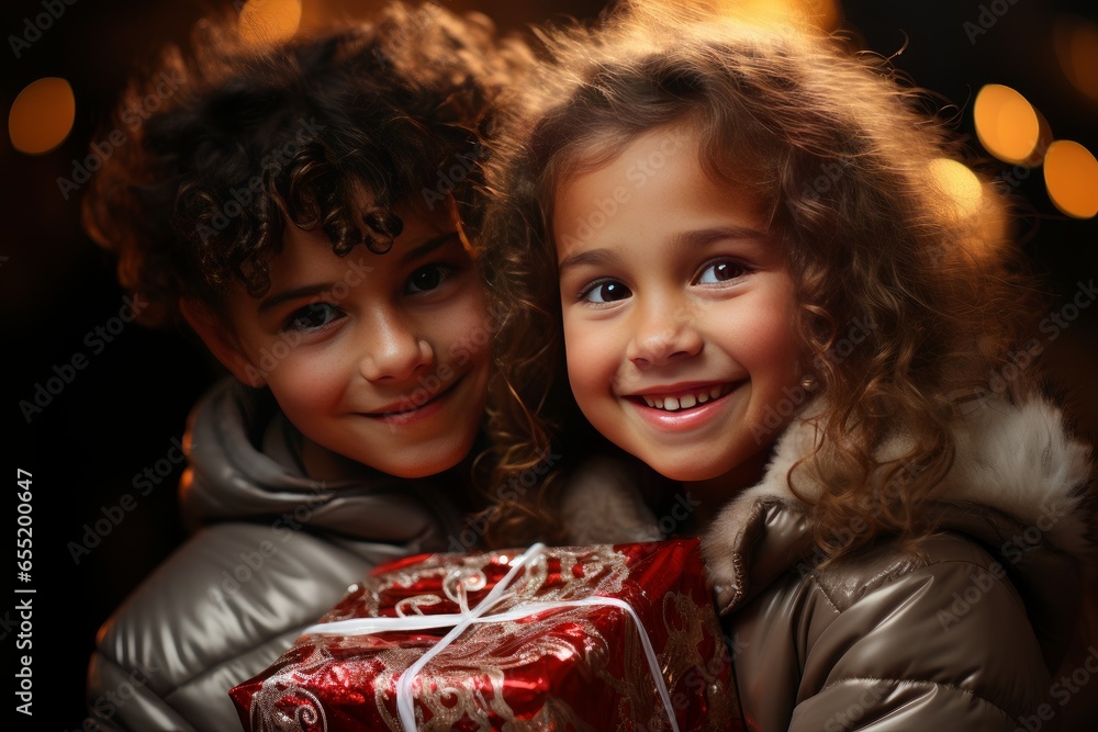 children on christmas night opening santa claus' presents
children on christmas night opening santa claus' presents