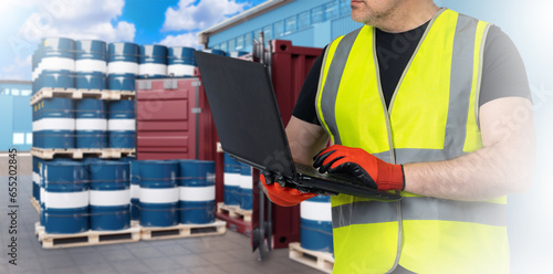 Man warehouse specialist. L...