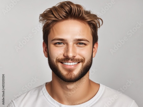 Portrait of a Happy man with a Focus on Skincare and Dental Care,Confident Smile,Dental Beauty,Healthy Glow,Cosmetics Confidence,Skin and Teeth