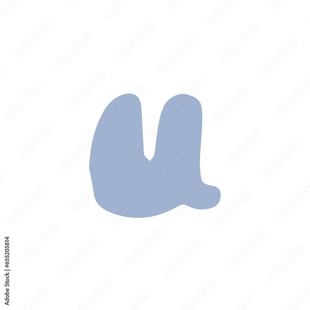 letter hand drawn alphabet lowercase U letter hand drawn alphabet lowercase U