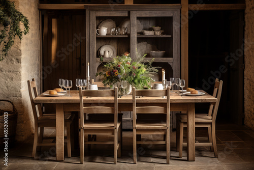 Country warmth in a homely dining setting