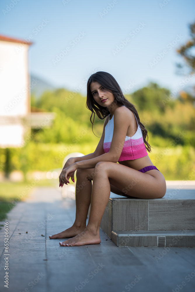 Fototapeta premium Girl in bikini 