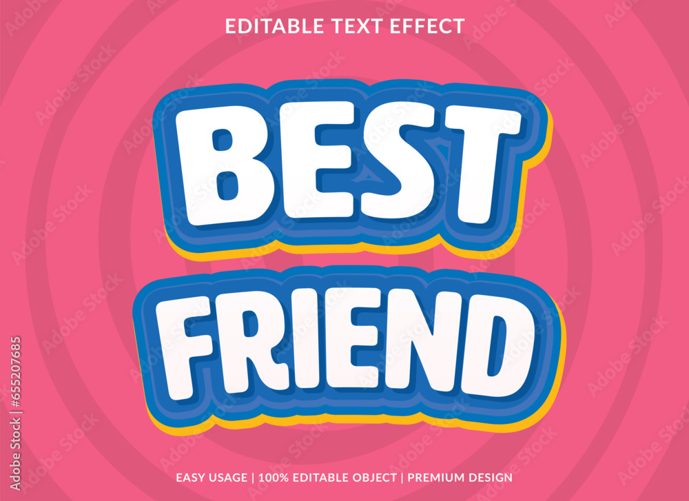best friend editable text effect template use for business logo and brand best friend editable text effect template use for business logo and brand
