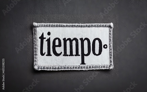 Palabra tiempo con un estilo minimalista photo