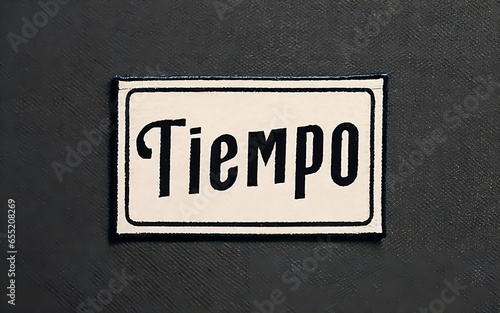 Palabra tiempo con un estilo minimalista photo