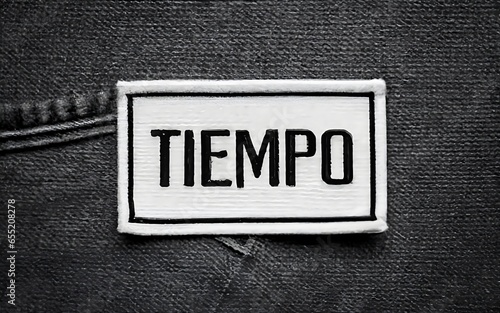 Palabra tiempo con un estilo minimalista photo