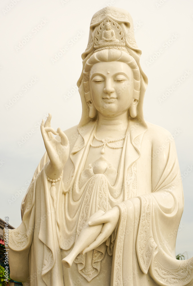 Marble statue of Guan Yin, one of the Buddha's incarnations.