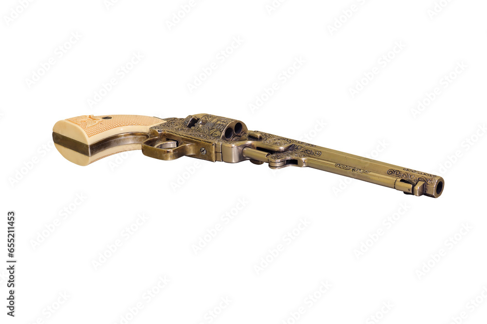 old west revolver isolated on transparent background old west revolver isolated on transparent background