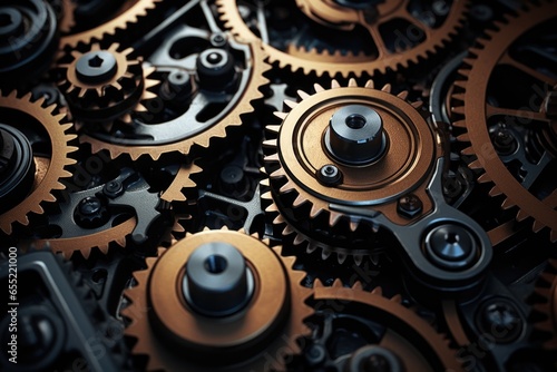 Wallpaper Mural various mechanical gears intersecting Torontodigital.ca