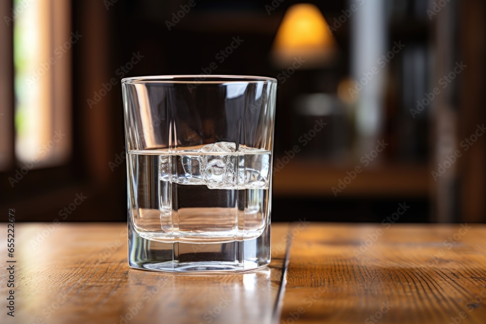 close-up of a glass of water instead of a beer close-up of a glass of water instead of a beer