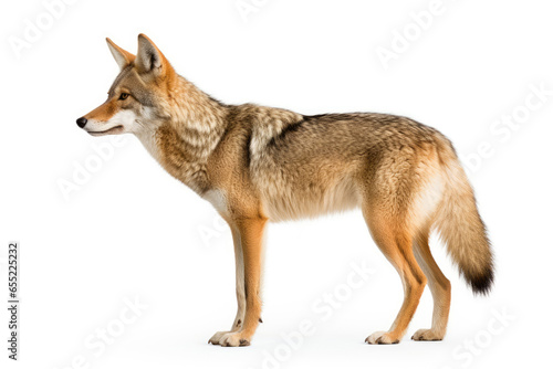 Coyote on a white background