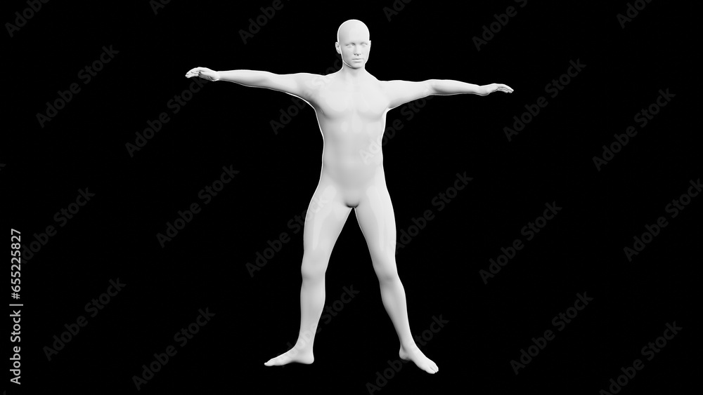 Beautiful young athletic man dancing energetically in hip hop style, isolated on black background. 3d illustration. Shiny white mannequin, android. Beautiful young athletic man dancing energetically in hip hop style, isolated on black background. 3d illustration. Shiny white mannequin, android.