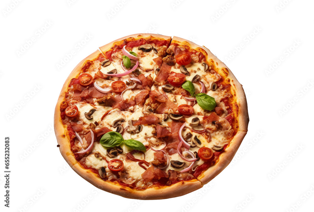 Delicious cheese and pepperoni pizza.