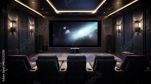 entertainment in this well-equipped home theater