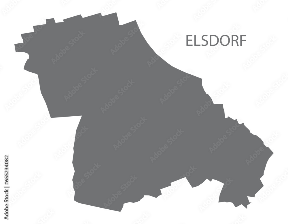 Elsdorf German city map grey illustration silhouette shape Elsdorf German city map grey illustration silhouette shape