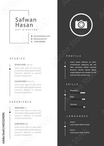 Infographic Cv template.Classy employment interview minimalist sample simple applications resume creative vector illustration design.professional corporate company job modern cover curriculum vitae