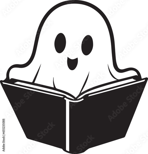 Cute Ghost with Book