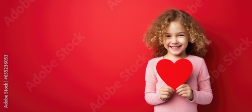 Happy Young Girl Holding a ...