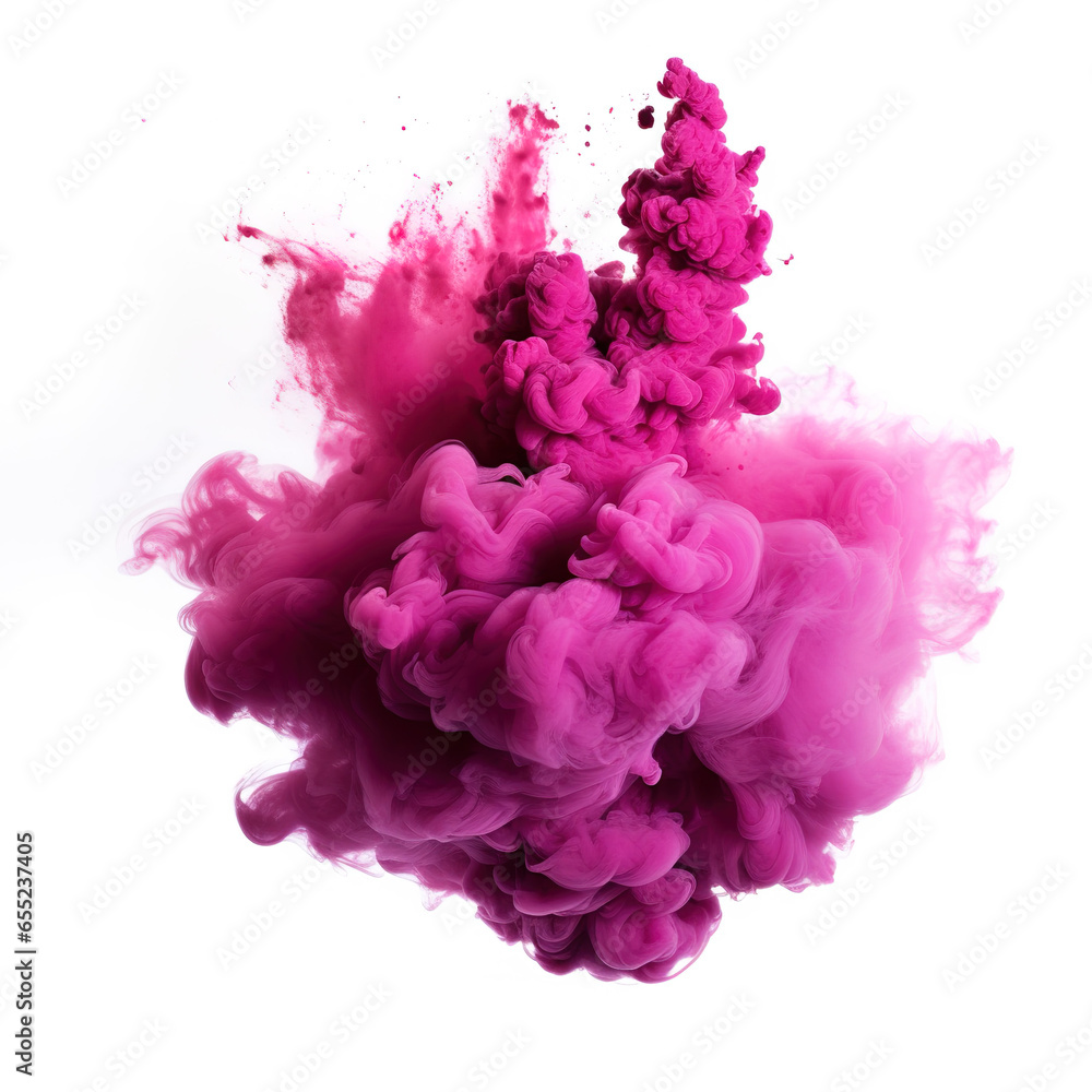 Colorful Smoke Bomb on White Background Colorful Smoke Bomb on White Background