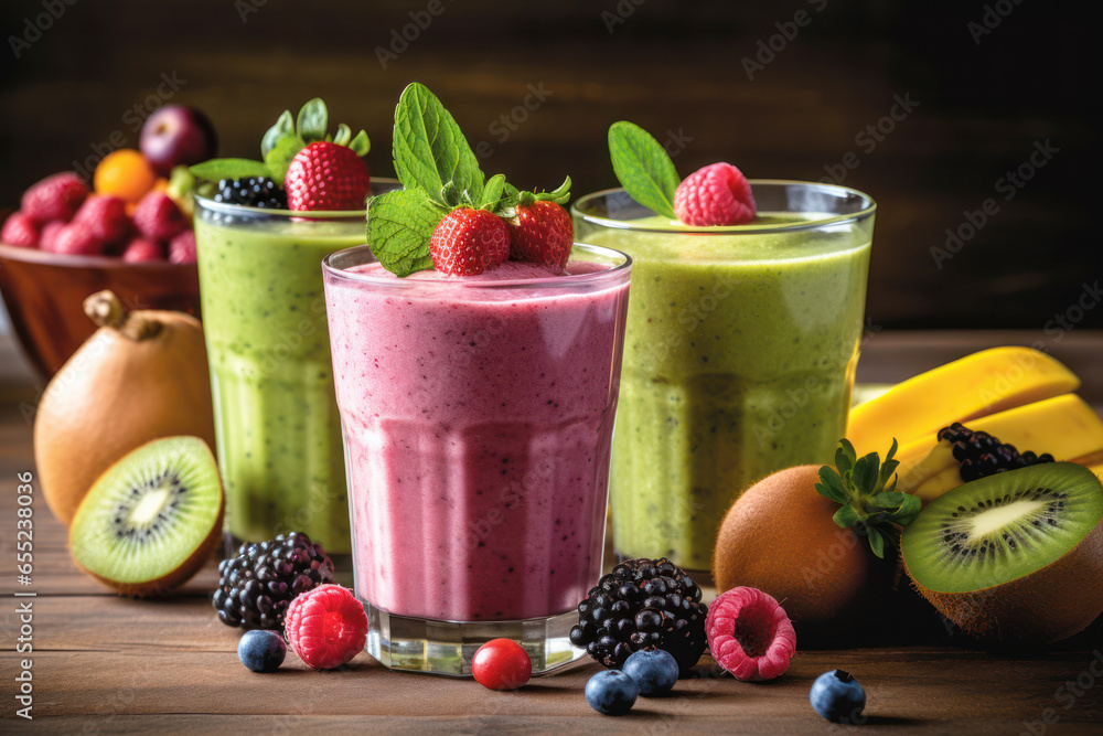 fruit smoothie with kiwi fruit smoothie with kiwi