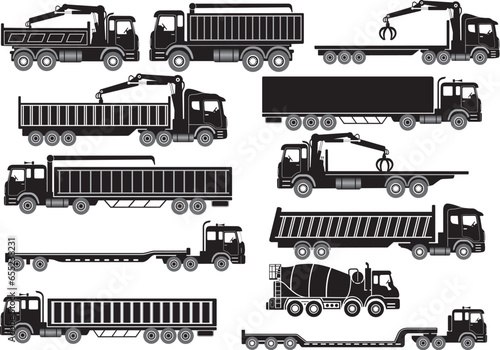 CAMIONS DE TRANSPORT ET SEMI REMORQUES