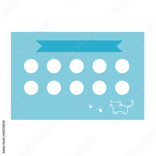 水色猫のスタンプカード
