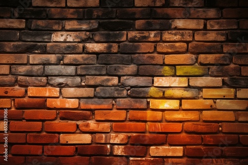 Vibrant factory brick background. Generative AI