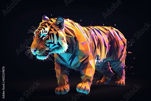 An animated representation of a tiger. Generative AI © Meliora