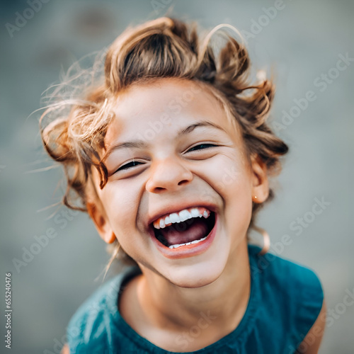 Kid smile and laughing 