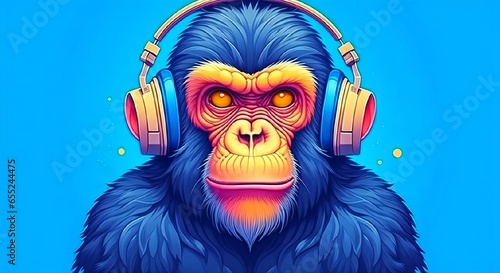 Monkey animal cartoon illustration,mascot,doodle design ,illustrator,ready for print,fully re-editable.