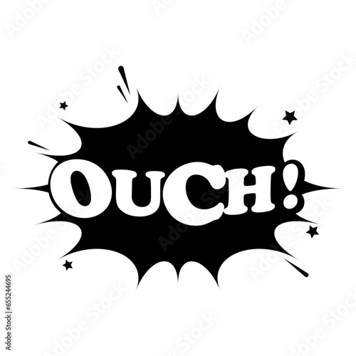 Comic boom ouch icon. Simple illustration of comic boom ouch icon for web