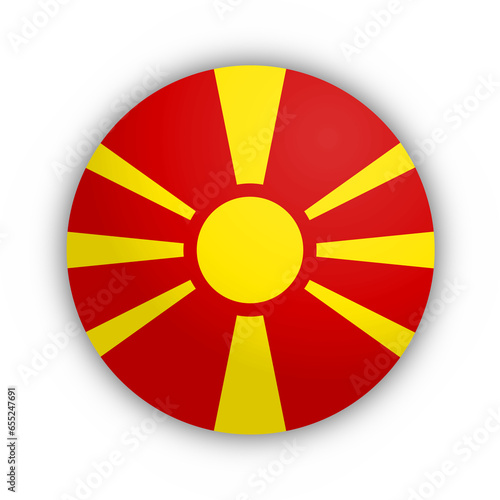 Flaga Macedonii Północnej Przycisk