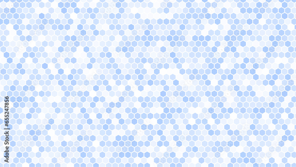 Abstract modern hexagon background. White and blue honey pattern geometric texture. Vector art illustration