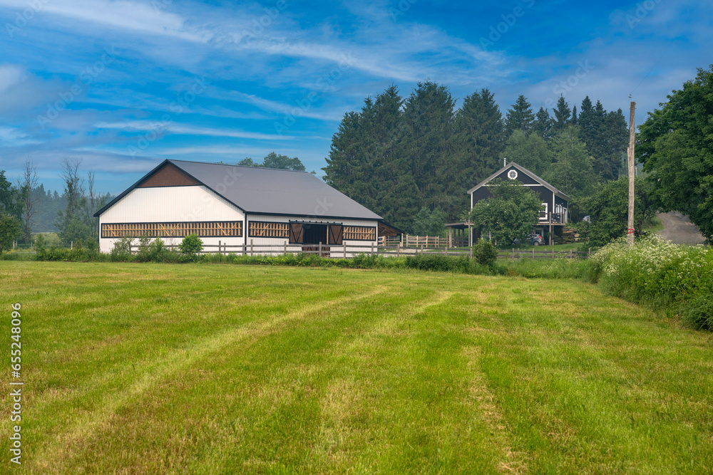 A brand new horse riding building A brand new horse riding building