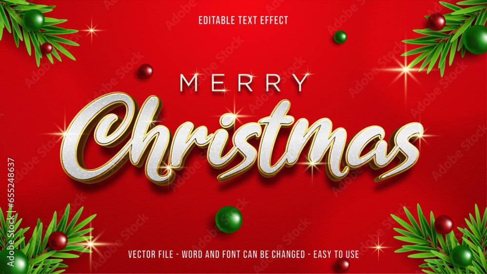 © Mulart Gallery - Editable text effect merry christmas mock up